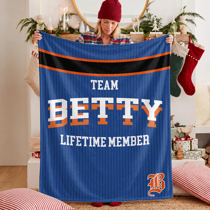 Team Your Name Lifetime Member Basketball Fleece Blanket BETTY 13K1 BK47