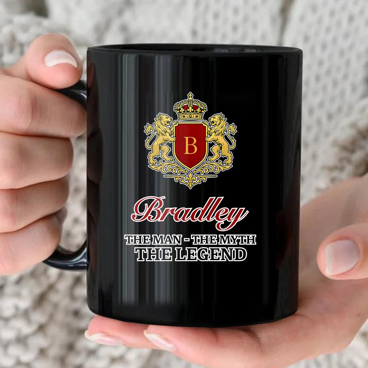 The Man The Myth The Legend Gold Royal Logo Mug BRADLEY 13K1 MG03