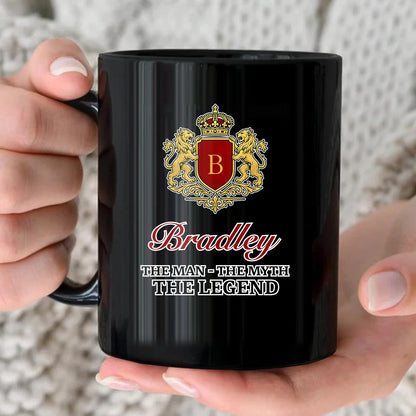 The Man The Myth The Legend Gold Royal Logo Mug BRADLEY 13K1 MG03