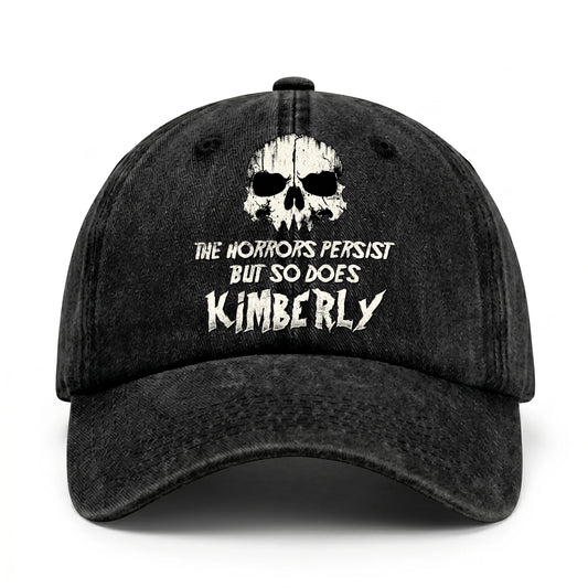 The Horrors Persist But So Does Your Name Cool Skull Washed Cap KIMBERLY 13K1 C134PF