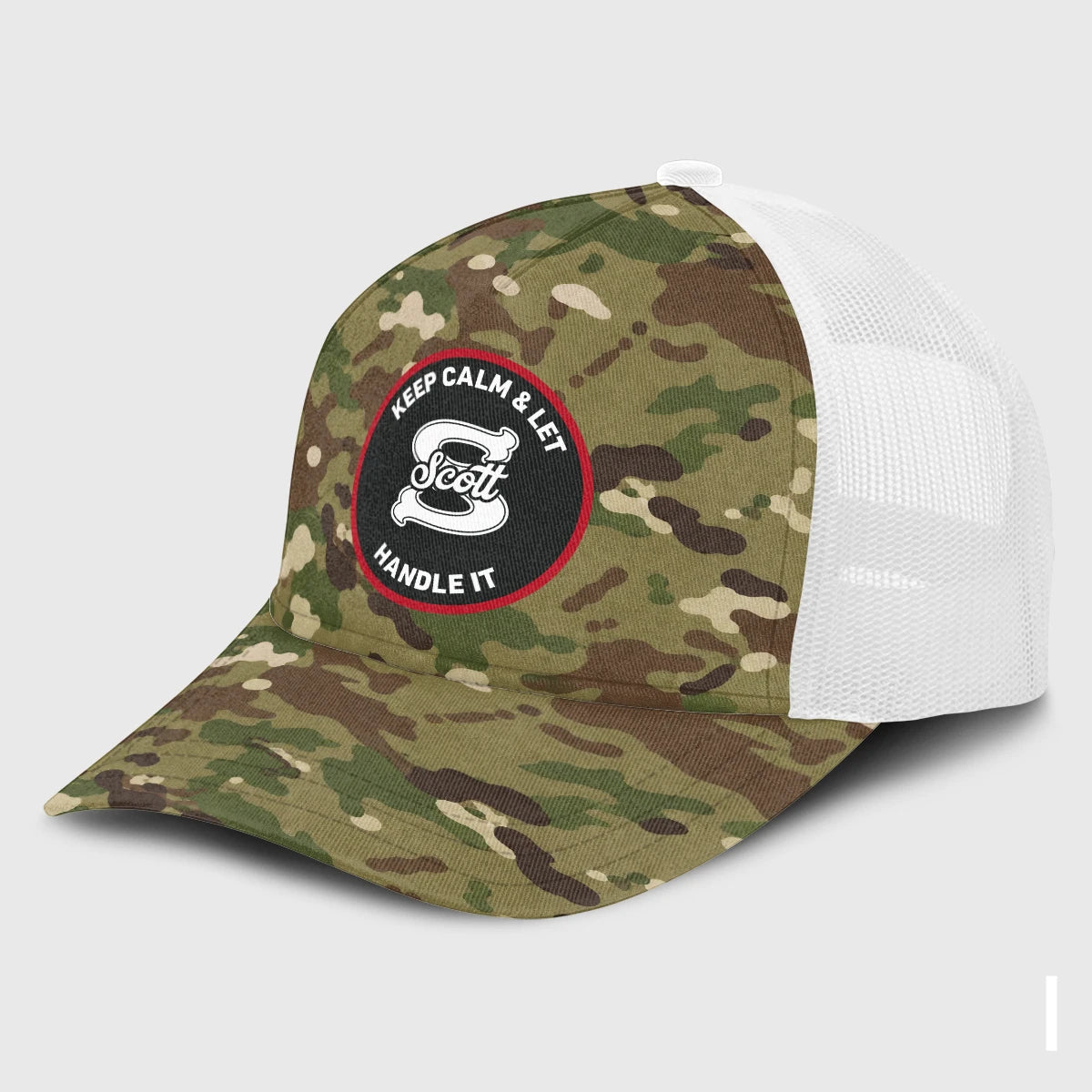 Keep Calm & Let Your Name Handle It Camo Mesh Cap SCOTT 13K1 C209PF