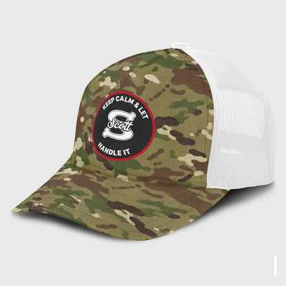 Keep Calm & Let Your Name Handle It Camo Mesh Cap SCOTT 13K1 C209PF