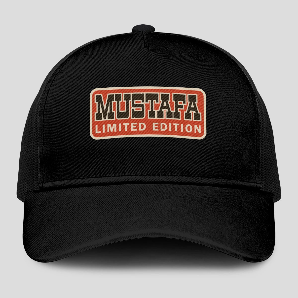 Limited Edition Red Logo Black Mesh Cap MUSTAFA 13K1 C215PF