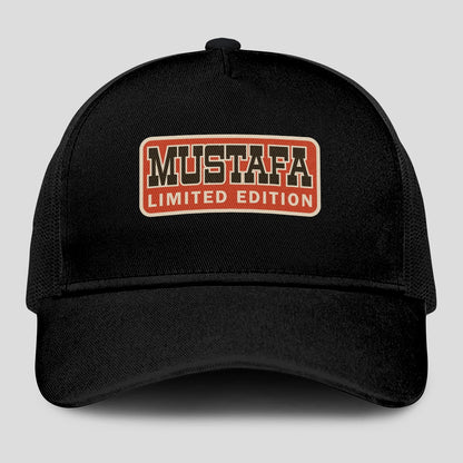 Limited Edition Red Logo Black Mesh Cap MUSTAFA 13K1 C215PF