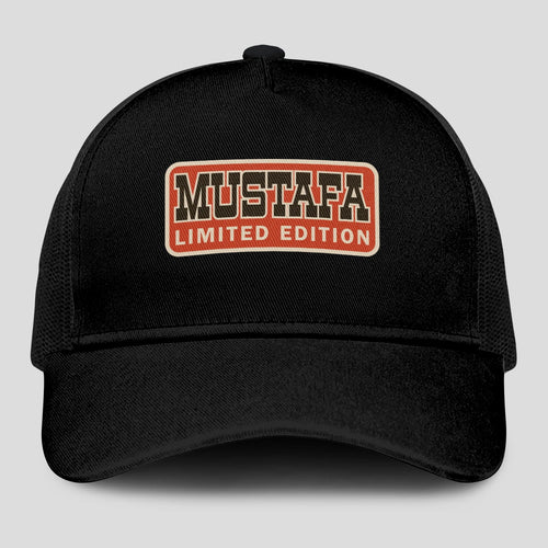 Limited Edition Red Logo Black Mesh Cap MUSTAFA 13K1 C215PF