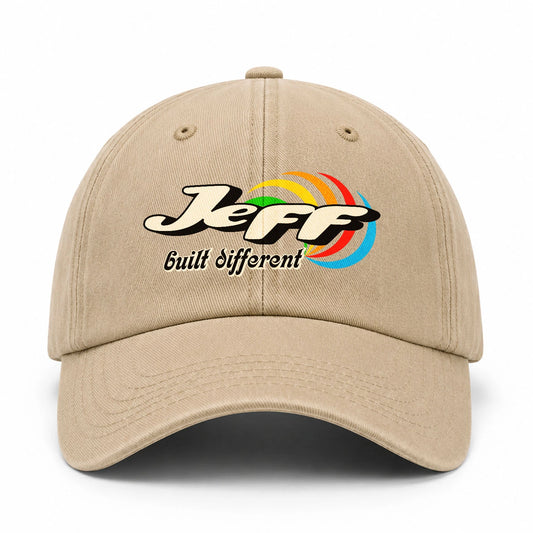 Your Name Built Different Retro Washed Cap JEFF 13K1 C55PF
