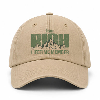 Team Your Name Lifetime Member Mountain Cap RICH 13K1 C58PF