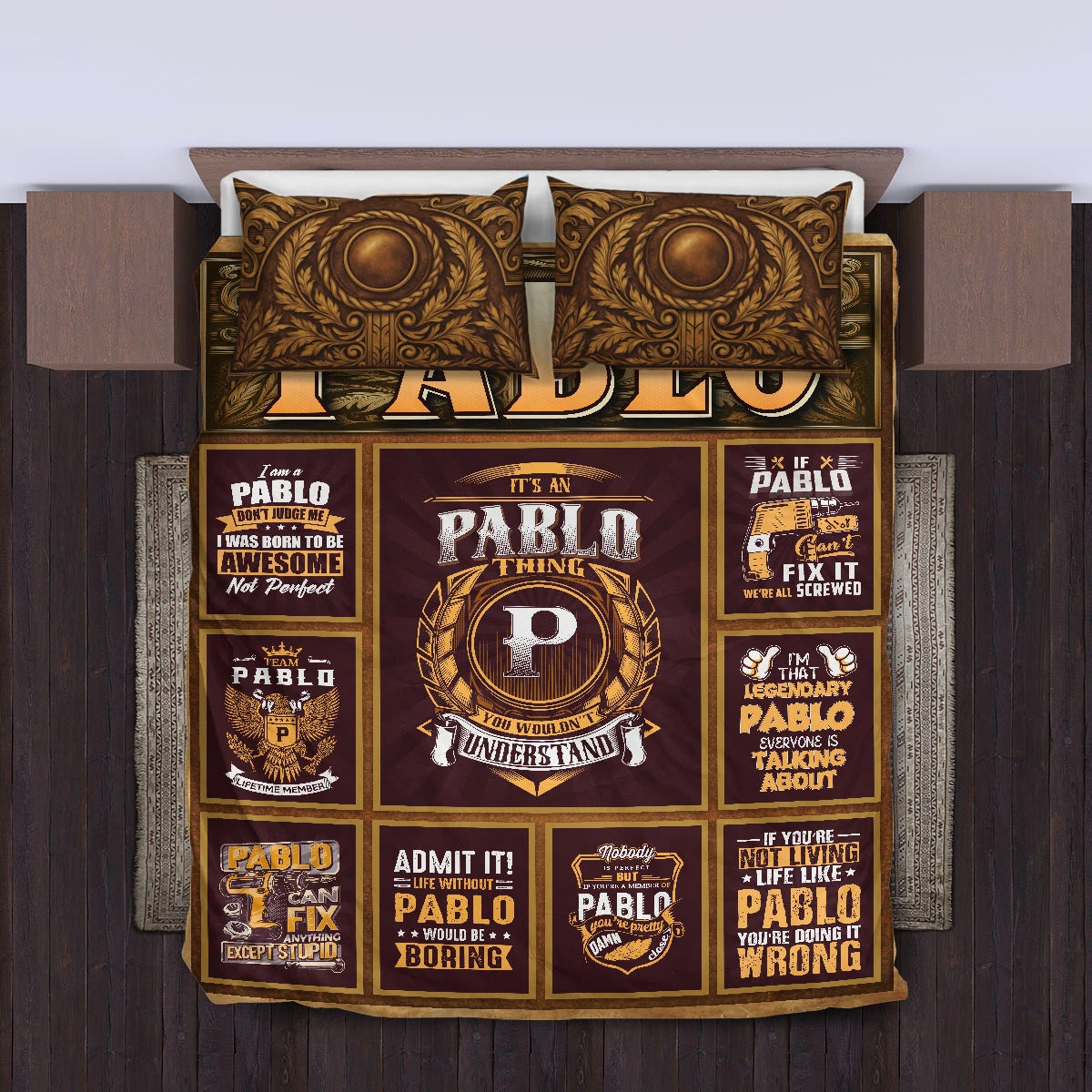 PABLO Limited Edition Personalized Bedding Set 13K1-BS3
