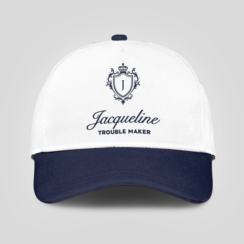 Trouble Maker Funny Blue And White Cap JACQUELINE 13K1 C152PF
