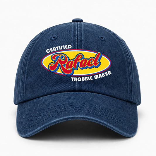 Certified Your Name Trouble Maker Washed Cap RAFAEL 13K1 C73PF
