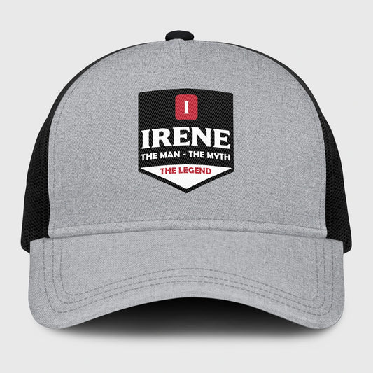 The Man The Myth The Legend Gray Mesh Cap IRENE 13K1 C189PF