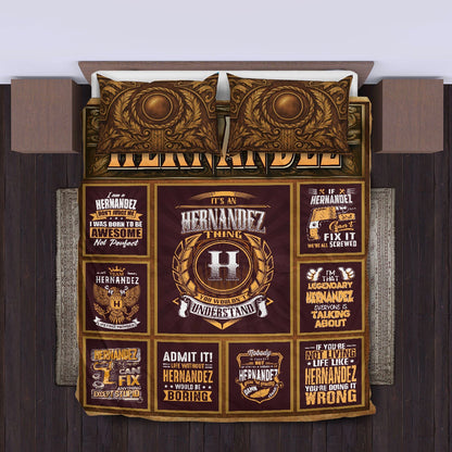 HERNANDEZ Limited Edition Personalized Bedding Set 13K1-BS3