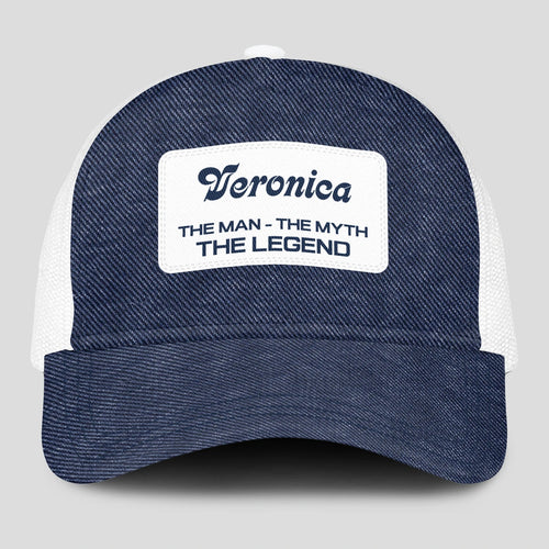 The Man The Myth The Legend Blue Denim Mesh Cap VERONICA 13K1 C194PF