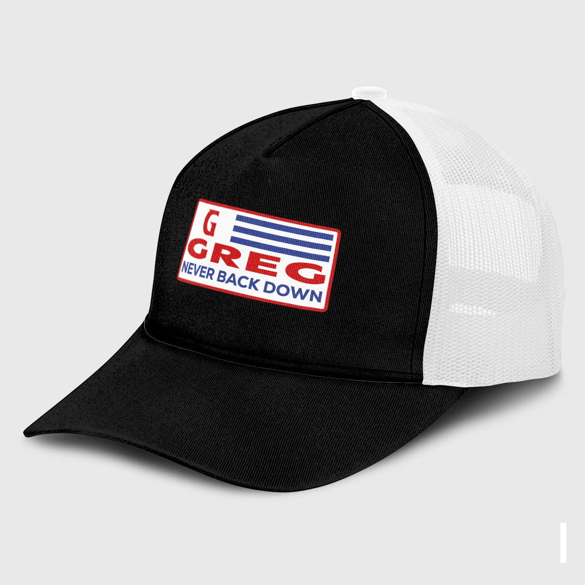 Never Back Down Vintage America Black Mesh Cap GREG 13K1 C207PF