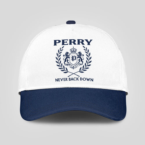 Never Back Down Blue And White Cap PERRY 13K1 C59PF