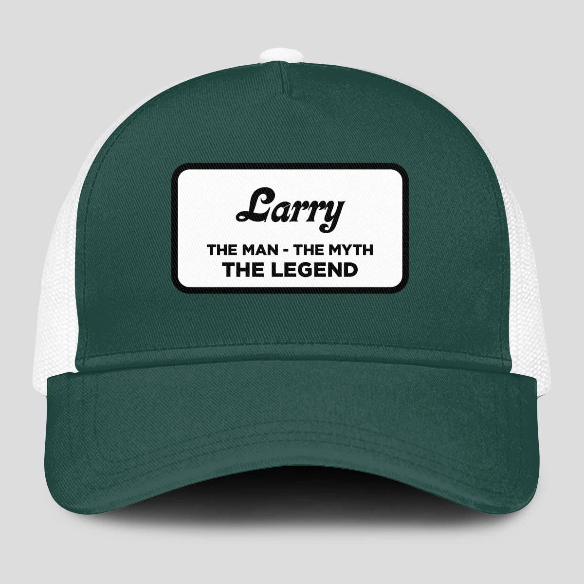 The Man The Myth The Legend Green And White Mesh Cap LARRY 13K1 C198PF