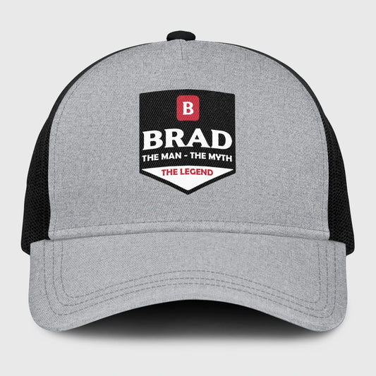 The Man The Myth The Legend Gray Mesh Cap BRAD 13K1 C189PF