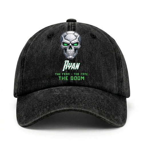 The Fear The Fate The Doom Skull Washed Cap RYAN 13K1 C99PF