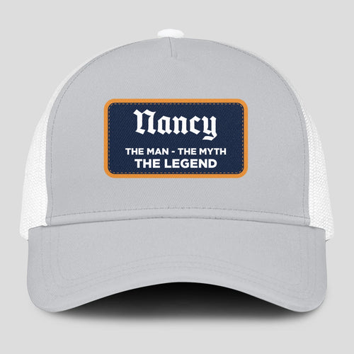 The Man The Myth The Legend Gray Mesh Cap NANCY 13K1 C204PF