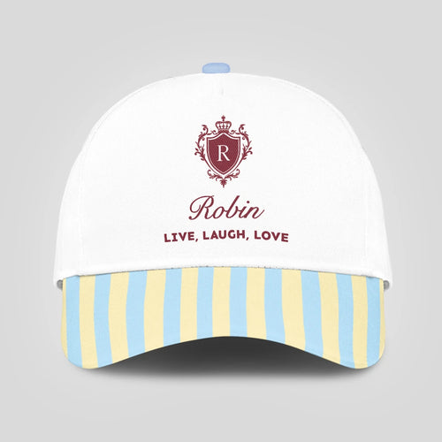 Live Laugh Love Blue And Yellow Luxury Cap ROBIN 13K1 C121PF