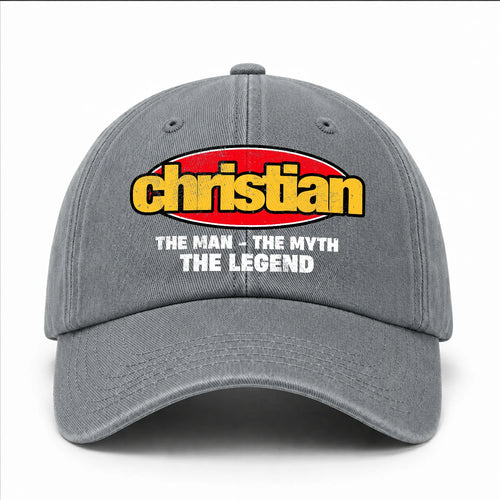 The Man The Myth The Legend Vintage Logo Washed Cap CHRISTIAN 13K1 C162PF