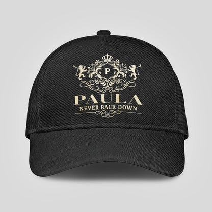 Never Back Down Royal Style Black Cap PAULA 13K1 C179PF