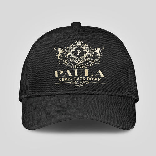 Never Back Down Royal Style Black Cap PAULA 13K1 C179PF
