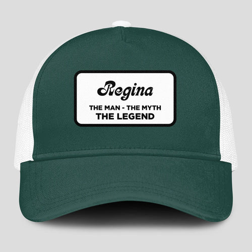 The Man The Myth The Legend Green And White Mesh Cap REGINA 13K1 C198PF