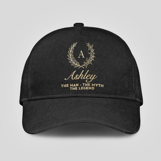 The Man The Myth The Legend God's Crown Black Cap ASHLEY 13K1 C175PF