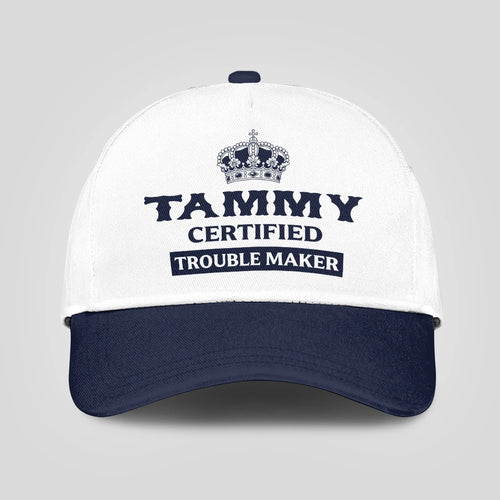 Certified Your Name Trouble Maker Washed Cap TAMMY 13K1 C148PF