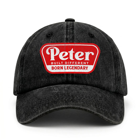 Built Different Born Legendary Red Logo Washed Cap PETER 13K1 C63PF