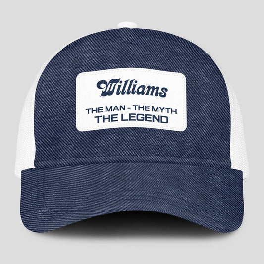 The Man The Myth The Legend Blue Denim Mesh Cap WILLIAMS 13K1 C194PF