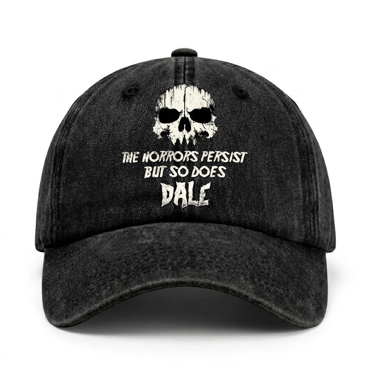 The Horrors Persist But So Does Your Name Cool Skull Washed Cap DALE 13K1 C134PF