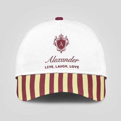 Live Laugh Love Burgundy And Yellow Cap ALEXANDER 13K1 C120PF