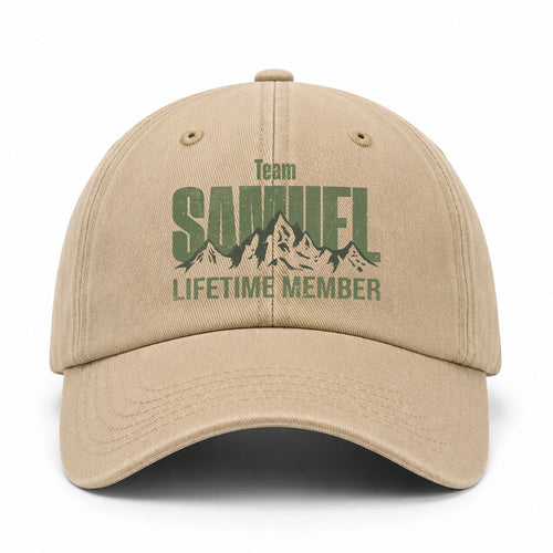 Team Your Name Lifetime Member Mountain Cap SAMUEL 13K1 C58PF