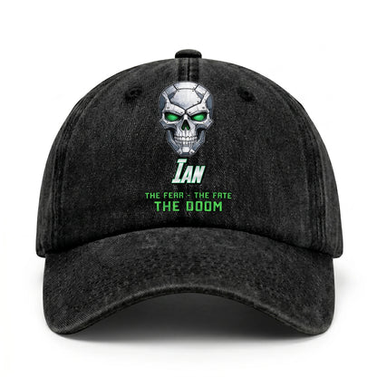 The Fear The Fate The Doom Skull Washed Cap IAN 13K1 C99PF