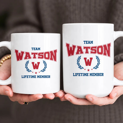 Team Your Name Lifetime Member Sporty Mug WATSON 13K1 MG09