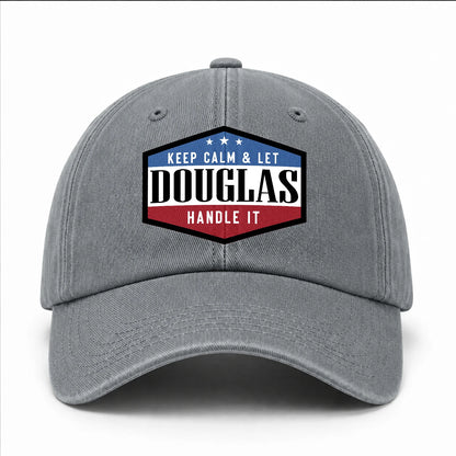 Keep Calm & Let Your Name Handle It Washed Cap DOUGLAS 13K1 C87PF