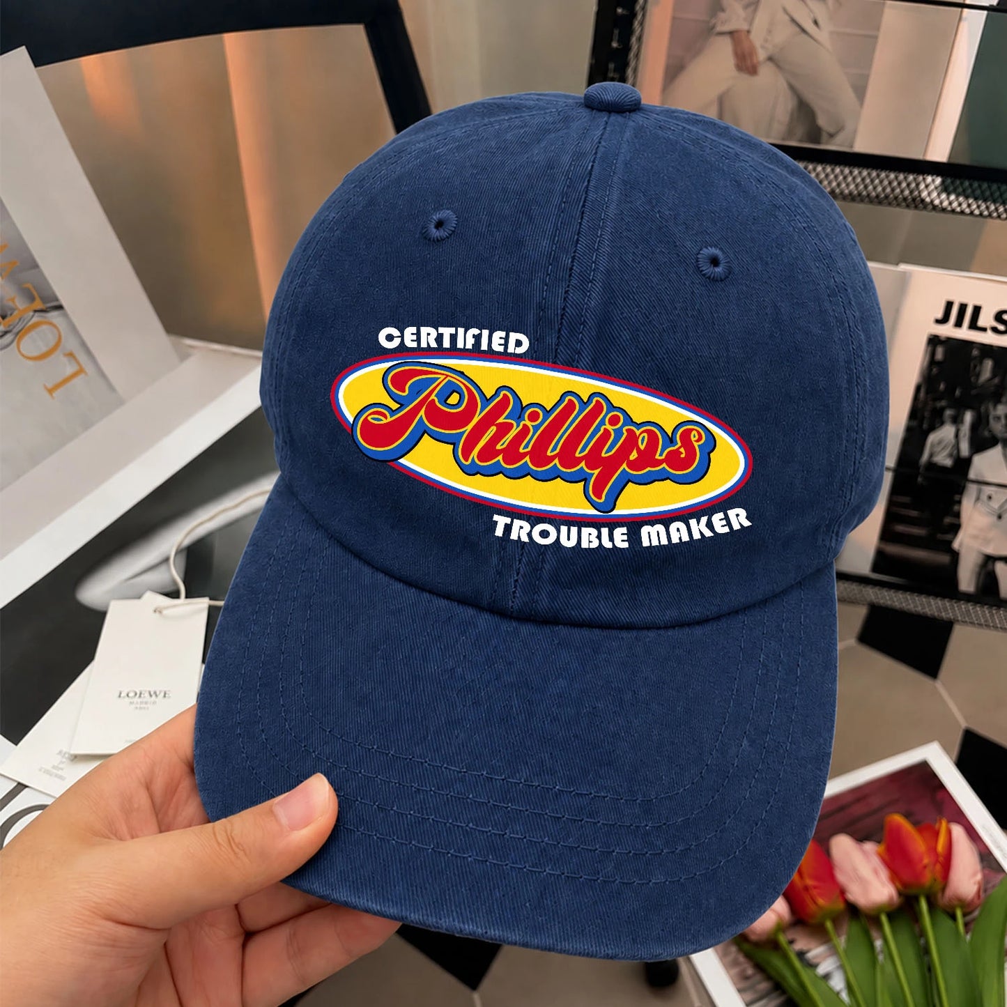 Certified Your Name Trouble Maker Washed Cap PHILLIPS 13K1 C73PF