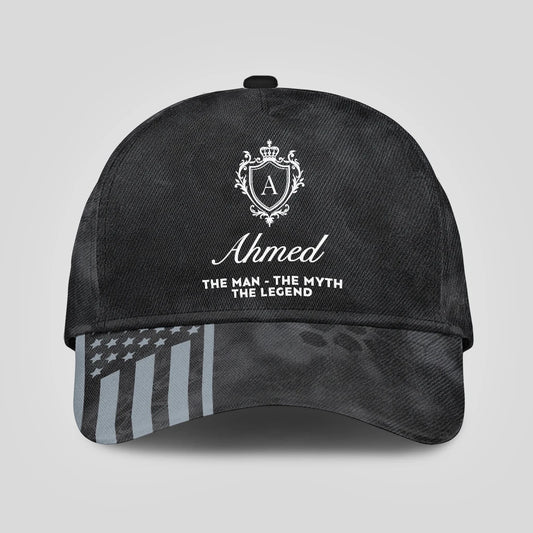 The Man The Myth The Legend America Black Camo Cap AHMED 13K1 C173PF