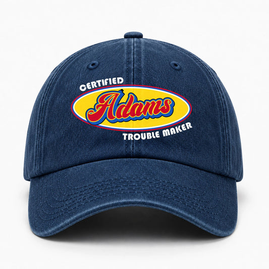 Certified Your Name Trouble Maker Washed Cap ADAMS 13K1 C73PF