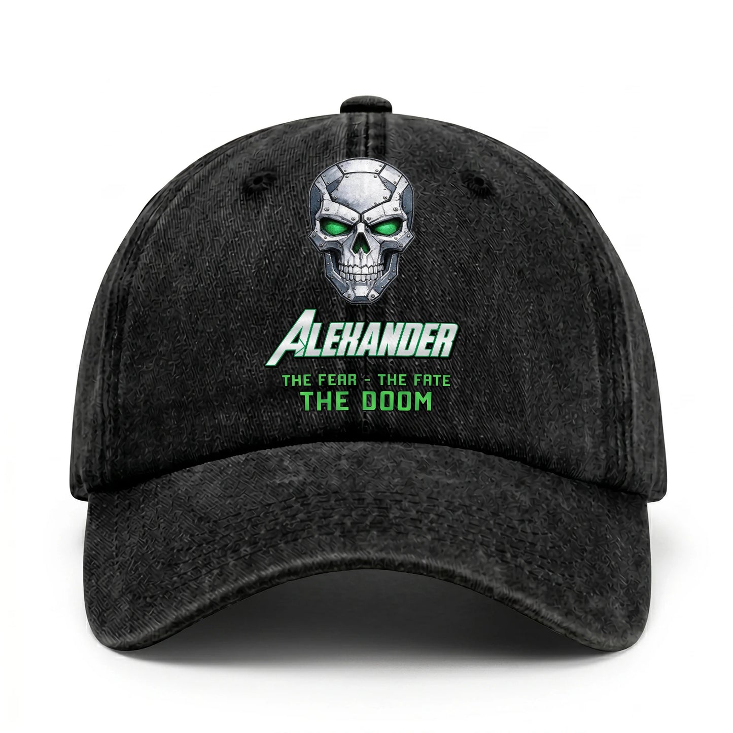 The Fear The Fate The Doom Skull Washed Cap ALEXANDER 13K1 C99PF