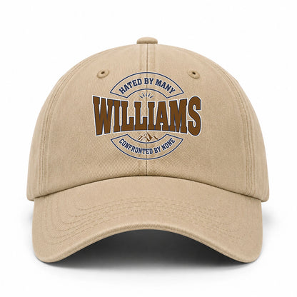 Hated By Many Confronted By None Washed Cap WILLIAMS 13K1 C36PF