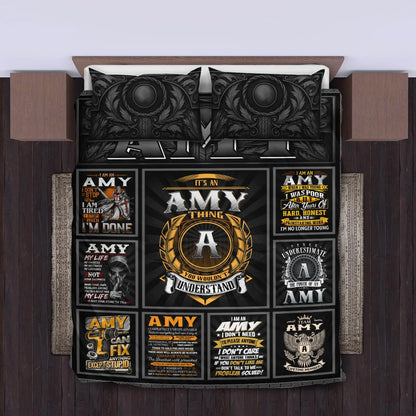 AMY Limited Edition Personalized Bedding Set 13K1-BS2