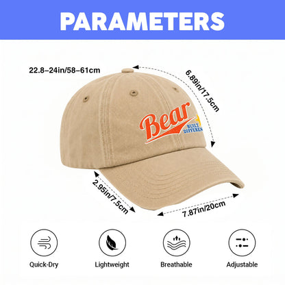 Your Name Built Different Logo Washed Cap BEAR 13K1 C56PF
