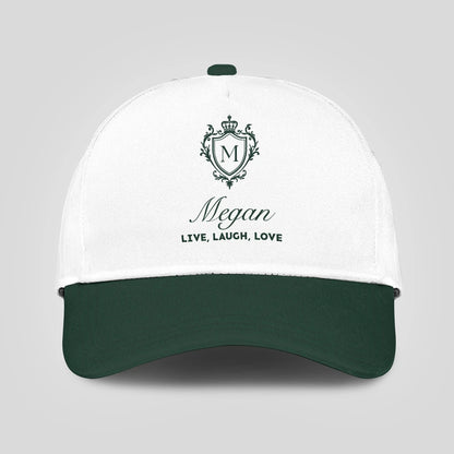 Live Laugh Love Elegant Blue And White Cap MEGAN 13K1 C90PF