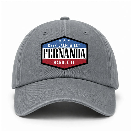 Keep Calm & Let Your Name Handle It Washed Cap FERNANDA 13K1 C87PF