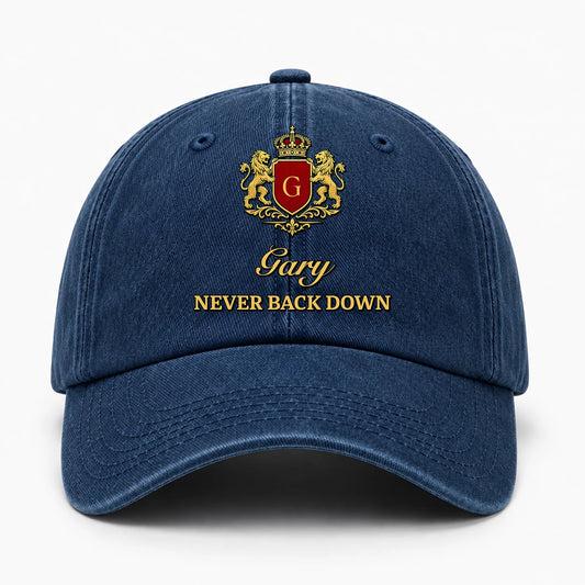 Never Back Down Luxury Washed Cap Cap GARY 13K1 C168PF