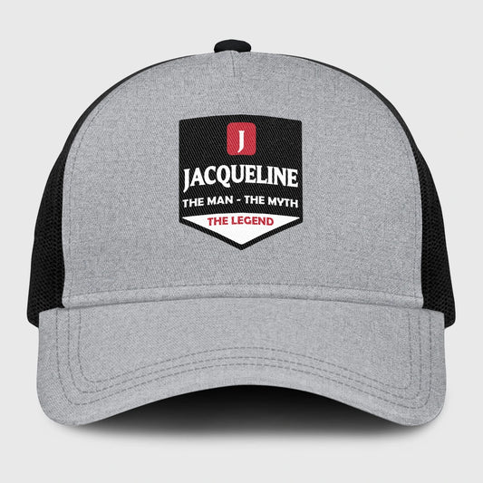 The Man The Myth The Legend Gray Mesh Cap JACQUELINE 13K1 C189PF