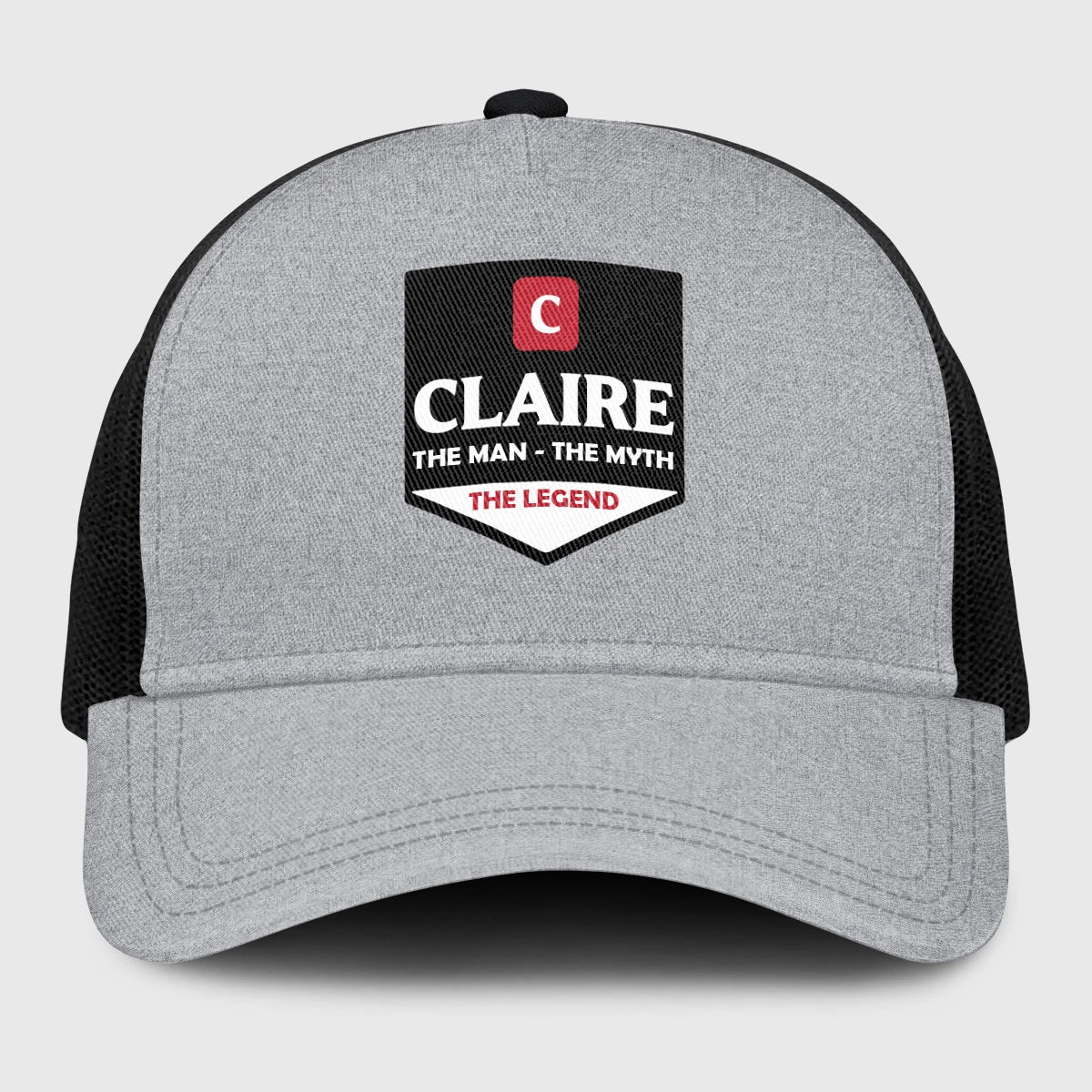 The Man The Myth The Legend Gray Mesh Cap CLAIRE 13K1 C189PF